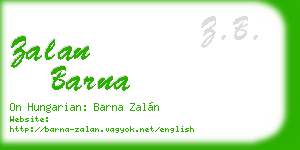 zalan barna business card